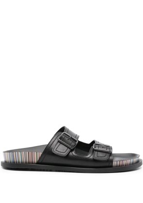 Paul Smith artist-stripe leather sandals - Black