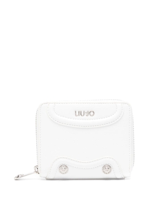 LIU JO logo-lettering zip-up wallet - White