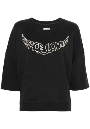 Zadig&Voltaire flocked-slogan T-shirt - Black