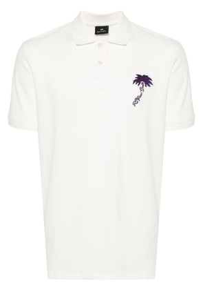PS Paul Smith Palm-embroidered polo shirt - White