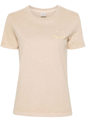 PS Paul Smith Happy organic-cotton T-shirt - Neutrals