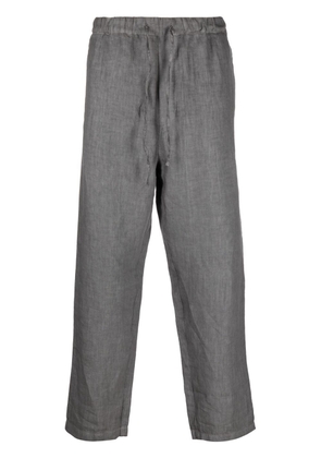 120% Lino drawstring linen trousers - Black