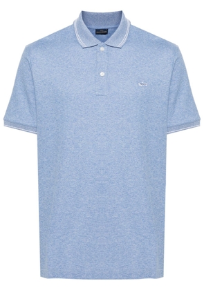 Paul & Shark logo-patch cotton polo shirt - Blue
