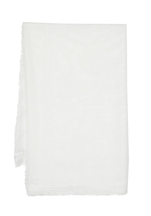 Faliero Sarti fringed square scarf - White