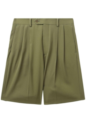 Auralee pleated wool shorts - Green
