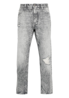 Dolce & Gabbana logo-plaque tapered jeans - Grey