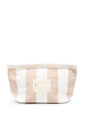 Manebi Tender2Tote striped makeup bag - White