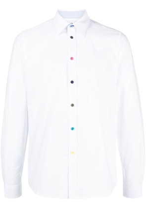 PS Paul Smith contrast-button organic cotton shirt - White