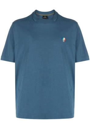 PS Paul Smith logo-embroidered organic-cotton T-shirt - Blue