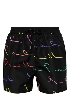 Paul Smith Handwritten Logo swim shorts - Black