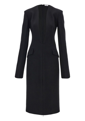 Ferragamo V-neck wool dress - Black
