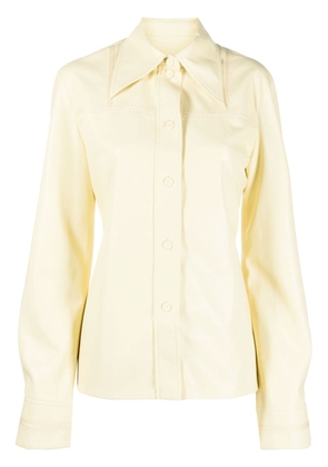 Nanushka pointed-collar long-sleeve shirt - Yellow