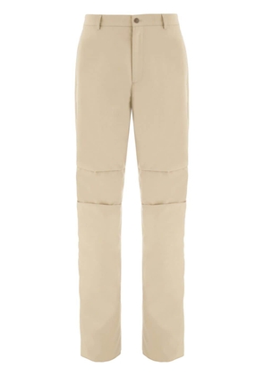 Ferragamo logo-patch cotton cropped trousers - Neutrals