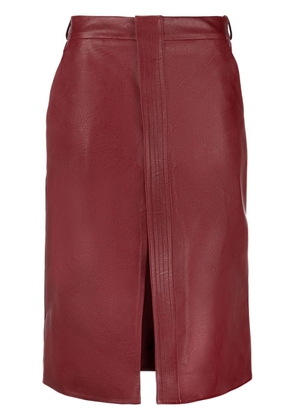 Stella McCartney faux-leather A-line skirt - Red