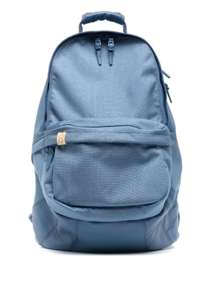 visvim logo-patch leather backpack - Blue