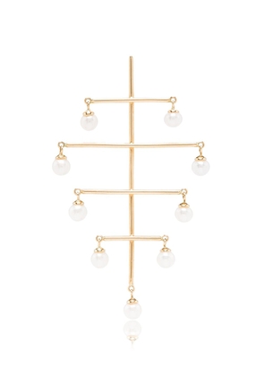 Persée 18kt yellow gold pearl earring