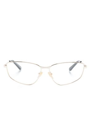 Balenciaga Eyewear logo-engraved square-frame glasses - Gold