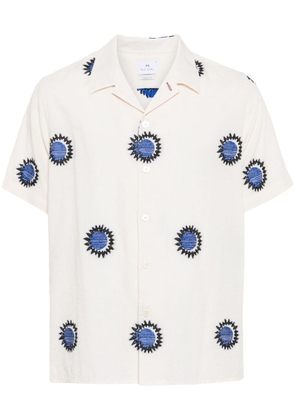PS Paul Smith Sun embroidered shirt - White