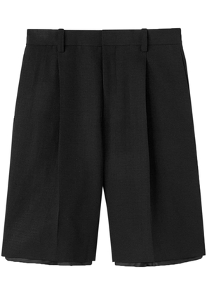 Jil Sander layered-hem pleated shorts - Black