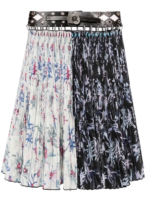 Chopova Lowena Klos floral-print pleated skirt - Black