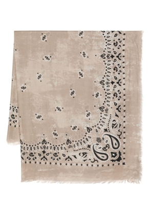 Destin motif-print scarf - Neutrals