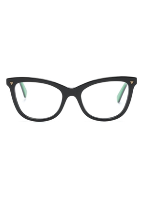 Bottega Veneta Eyewear cat-eye two-tone glasses - Black