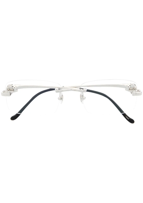 Cartier Eyewear rimless square frame glasses - Silver