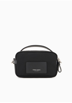 OFFICIAL STORE Mini Crossbody Bag In Nylon And Leather