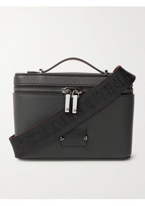 Christian Louboutin - Kepipouch Rubber-Panelled Full-Grain Leather Messenger Bag - Men - Black
