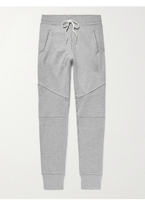 John Elliott - Escobar Slim-Fit Tapered Loopback Cotton-Blend Jersey Sweatpants - Men - Gray - S