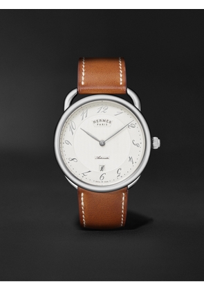 Hermès Timepieces - Arceau Automatic 40mm Stainless Steel and Leather Watch, Ref. No. 055473WW00 - Men - White