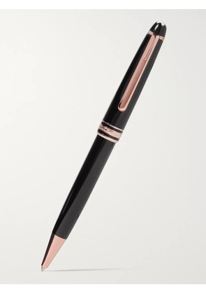 Montblanc - Meisterstück 90 Years LeGrand Resin and Rose Gold-Plated Ballpoint Pen - Men - Black
