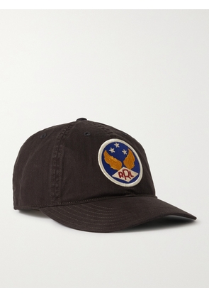 RRL - Logo-Appliquéd Cotton-Twill Trucker Cap - Men - Black