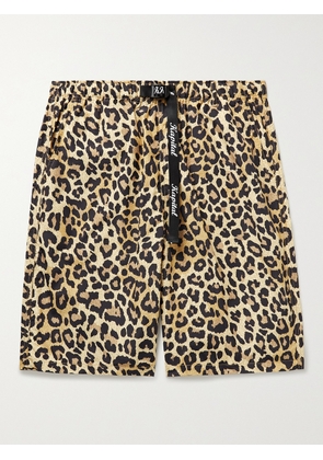 KAPITAL - Wide-Leg Leopard-Print Poplin Shorts - Men - Animal print - 2