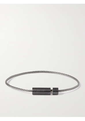 Le Gramme - Brushed Blackened Sterling Silver Cable Bracelet - Men - Black - 18