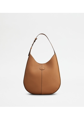 Tod's - Di Bag Hobo in Leather Small, BROWN,  - Bags