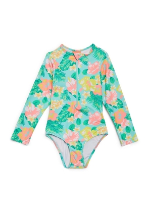 Sunuva Long-Sleeve Floral Swimsuit (1-14 Years)