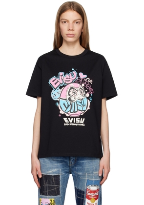 Evisu Black Taiko Daruma T-Shirt