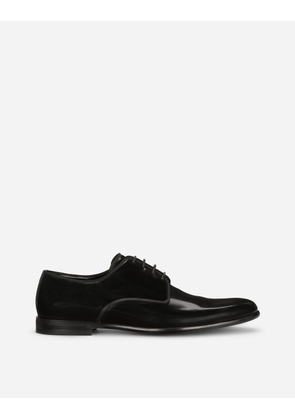 Dolce & Gabbana Brushed Calfskin Derby Shoes - Man Lace-ups Black Leather 42