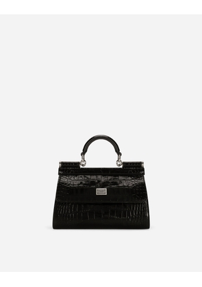 Dolce & Gabbana Small Sicily Bag In Crocodile-print Calfskin And Python Skin - Woman Handbags Multi-colored Onesize