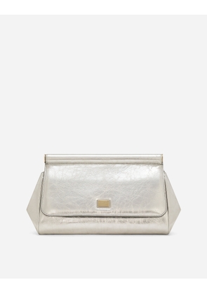 Dolce & Gabbana Sicily Handbag - Woman Handbags Silver Leather Onesize