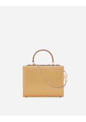Dolce & Gabbana Dolce Box Handbag - Woman Handbags Gold Leather Onesize