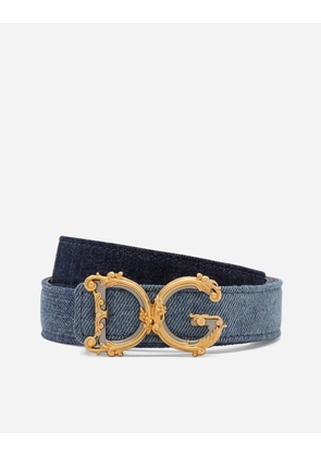 Dolce & Gabbana Dg Girls Belt - Woman Belts Denim Denim 75