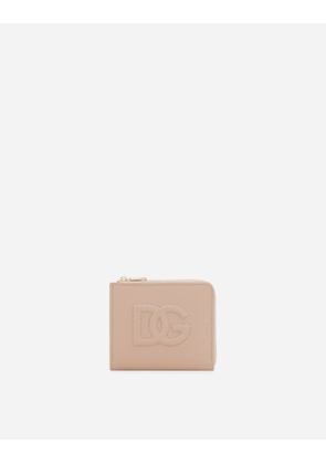 Dolce & Gabbana Dg Logo Card Holder - Woman Wallets And Small Leather Goods Blush Leather Onesize