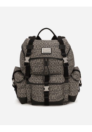 Dolce & Gabbana Jacquard Backpack - Man Backpacks And Fanny Packs Black Fabric Onesize