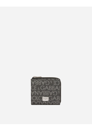 Dolce & Gabbana Coated Jacquard Card Holder - Man Wallets And Small Leather Goods Multi-colored Fabric Onesize