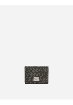 Dolce & Gabbana Coated Jacquard French Flap Wallet - Man Wallets And Small Leather Goods Multi-colored Fabric Onesize