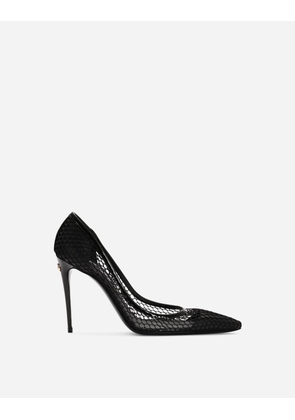 Dolce & Gabbana Mesh And Patent Leather Pumps - Woman Pumps And Slingback Black 36.5