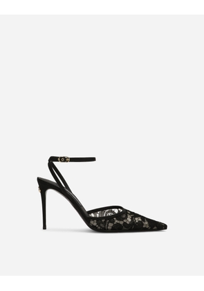 Dolce & Gabbana Lace Slingbacks - Woman Pumps And Slingback Black Lace 36