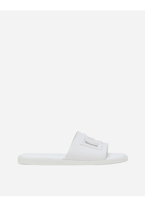 Dolce & Gabbana Rubber Beachwear Sliders - Man Sandals And Slides White Rubber 39
